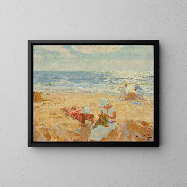 Coin de plage - Charles Atamian — kehystetty taideteos seinällä