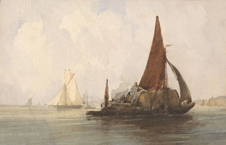 Charles Bentley - Hay Barge in a Calm Sea.webp