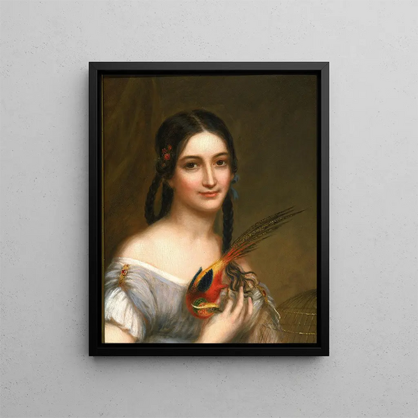 Mademoiselle Satterlee - Charles Bird King — kehystetty taideteos seinällä