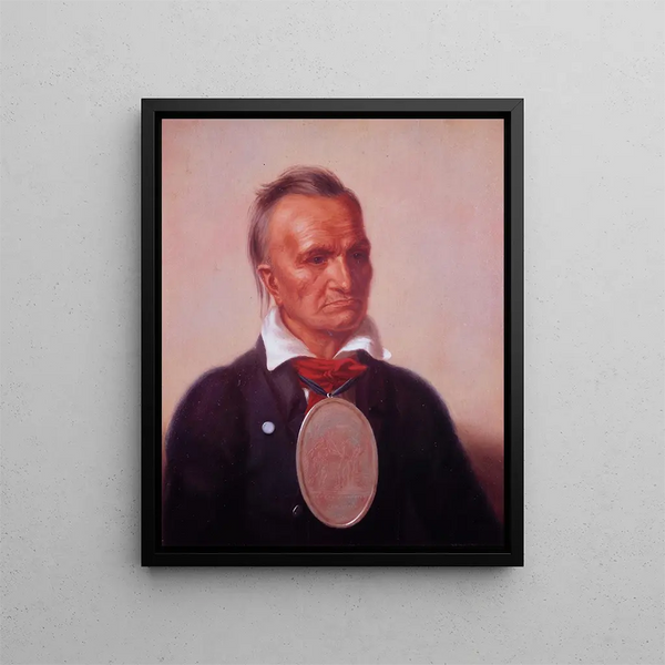 Sagoyewatha, tunnettu nimellä Red Jacket - Charles Bird King — kehystetty taideteos seinällä