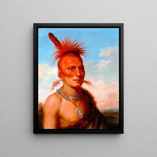 Sharitarish, paha Pawnee-johtaja - Charles Bird King — kehystetty taideteos seinällä