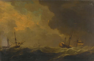 Charles Brooking - Shipping in a storm.webp