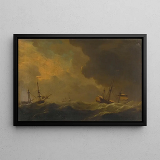 Charles Brooking - Shipping in a storm.webp
