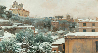 Charles Caryl Coleman - View Of The Pincio In Rome With The Villa Medici And The Trinit Dei Monti.webp