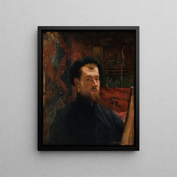 Autoportrait - Charles Cottet — kehystetty taideteos seinällä