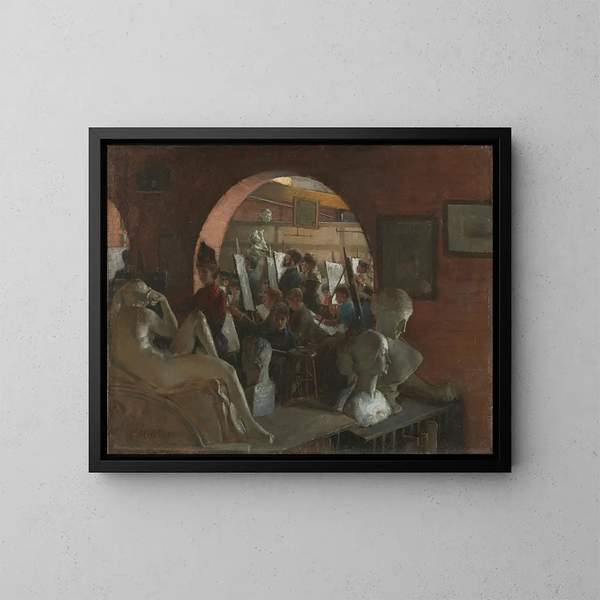 Yhden alkovin Art Students League - Charles Courtney Curran — kehystetty taideteos seinällä