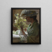 La Dame au bouquet de boules de neige - Charles Courtney Curran — kehystetty taideteos seinällä