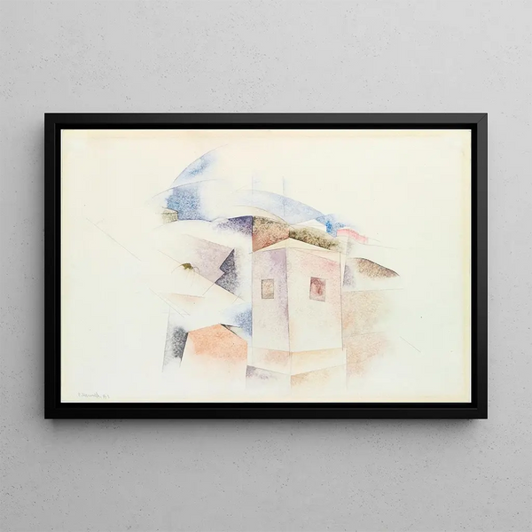 Bermudien maalaus nro 4 - Charles Demuth — kehystetty taideteos seinällä