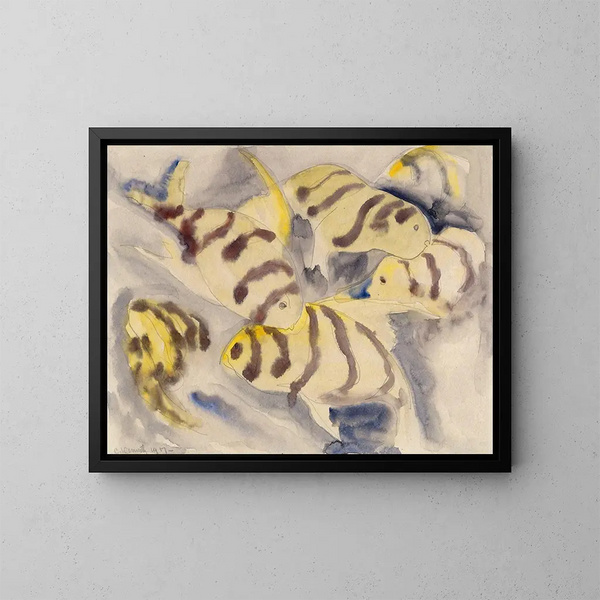 Sarja kaloja nro 3 - Charles Demuth — kehystetty taideteos seinällä