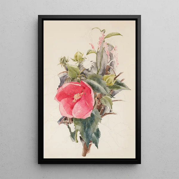 Maalauksen jäljennös Hibiscus-maalaus - Charles Demuth