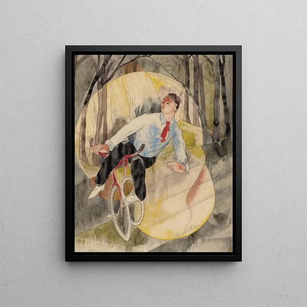 Dans Vaudeville le cycliste - Charles Demuth — kehystetty taideteos seinällä