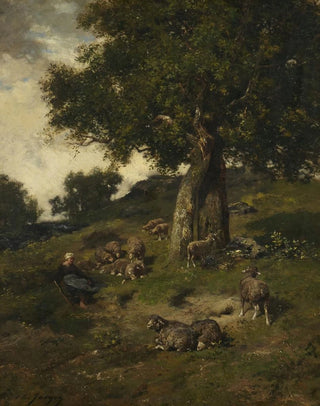 Charles Emile Jacque - Shepherdess and Sheep.webp