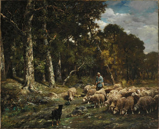 Le Troupeau - Charles Émile Jacque — näkymä teoksesta