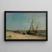Veneet rannalla Étaplesin rannikkolla - Charles François Daubigny — kehystetty taideteos seinällä