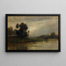 Oise-joen rannat - Charles François Daubigny — kehystetty taideteos seinällä