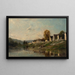 Charles François Daubigny - Les Laveuses au bord de la Seine à Bonnieres — kehystetty taideteos seinällä