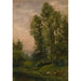 Maalauksen jäljennös Maisema Luonnostelu Luomisen vaihe - Charles François Daubigny
