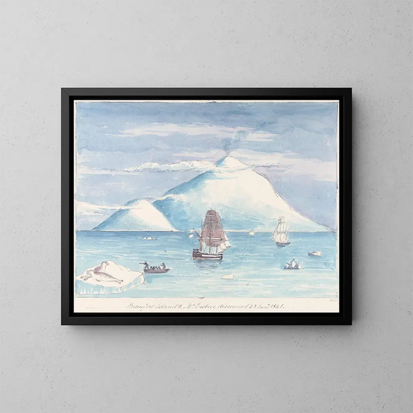 Île Beaufort, mont Érebus - Charles Hamilton Smith — kehystetty taideteos seinällä