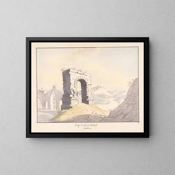 Arc du pont de Martorel, Catalogne - Charles Hamilton Smith — kehystetty taideteos seinällä