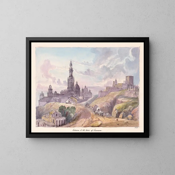 Entrée de la ville de Carmona - Charles Hamilton Smith — kehystetty taideteos seinällä