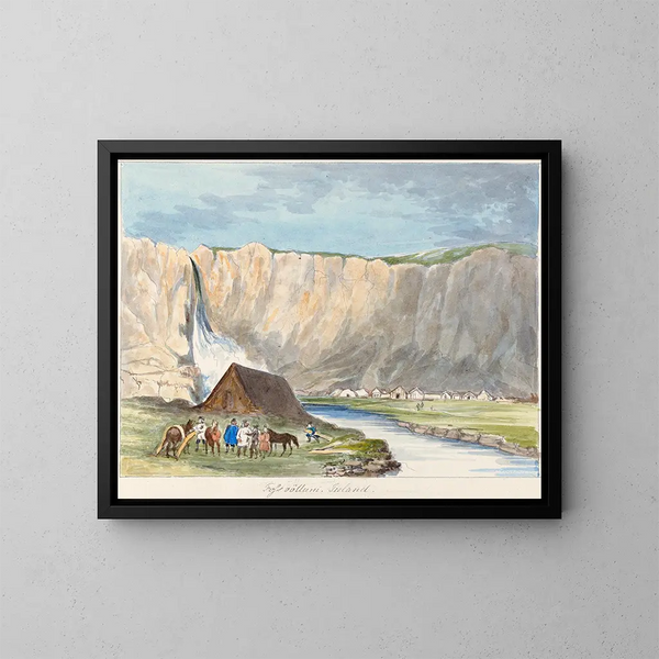 Fossvllum Islande - Charles Hamilton Smith — kehystetty taideteos seinällä