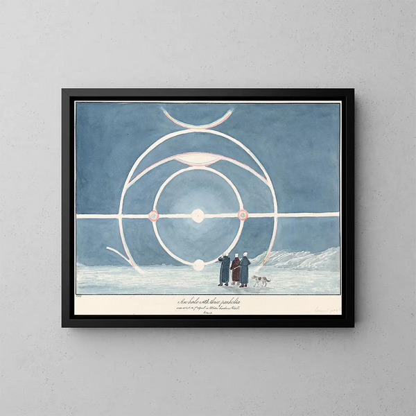 Halo avec trois parhélies, port d'hiver, île Melville - Charles Hamilton Smith — kehystetty taideteos seinällä