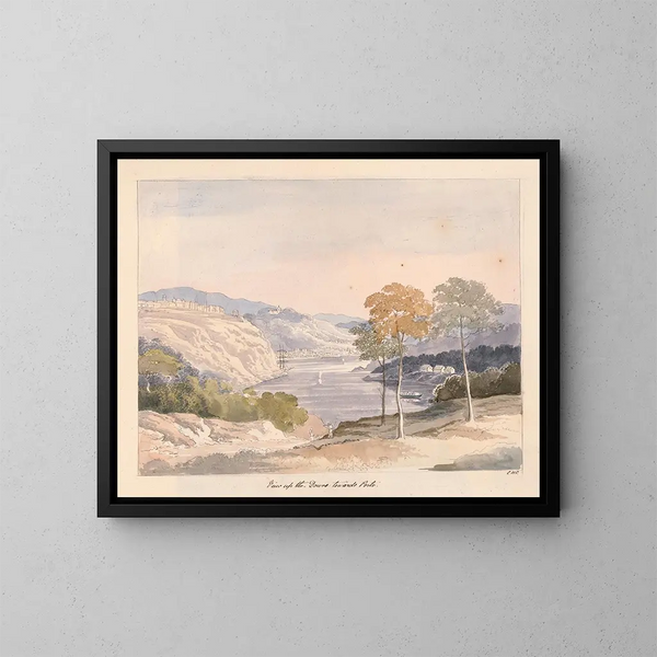 Vue du Douro vers Porto - Charles Hamilton Smith — kehystetty taideteos seinällä