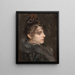Portrait d'une dame - Charles Hermans — kehystetty taideteos seinällä