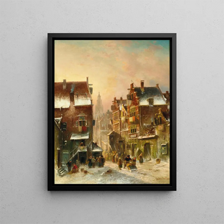 Charles Leickert - A Winter Day in a Dutch Town.webp
