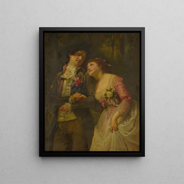 Les fiancés - Charles Louis Müller — kehystetty taideteos seinällä