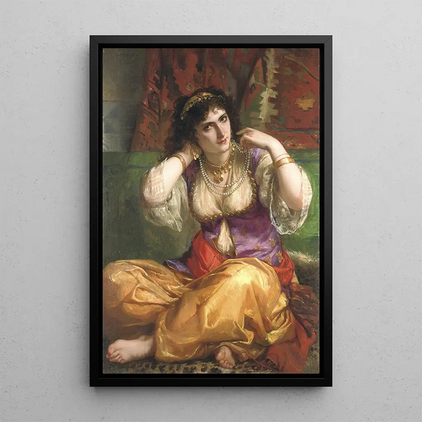 L'odalisque - Charles Louis Müller — kehystetty taideteos seinällä