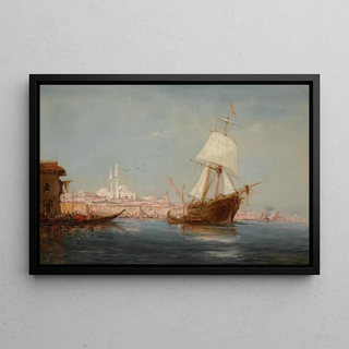 Charles Malfroy - Caique et voilier sur le Bosphore.webp