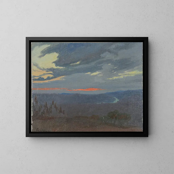 Auringonnousu Arnon yläpuolella - Charles Marie Dulac — kehystetty taideteos seinällä