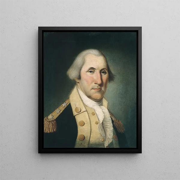George Washington - Charles Peale Polk — kehystetty taideteos seinällä