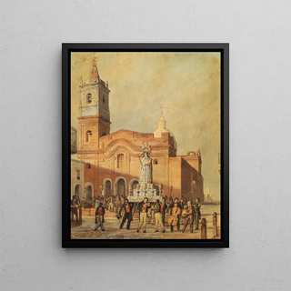 Charles Pellegrini - Iglesia de Santo Domingo procesin de Nuestra Seora del Rosario 1830.webp