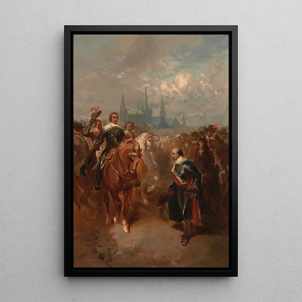 Frédéric-Henri maalaus saapuu Maastrichtiin vuonna 1632 - Charles Rochussen — kehystetty taideteos seinällä