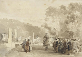 Charles Rochussen - Koets van de Prins die van de oprijlaan van Huis ten Bosch rijdt.webp