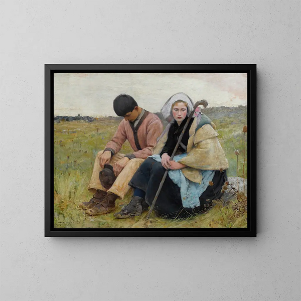 Auvers-sur-Oise - Charles Sprague Pearce — kehystetty taideteos seinällä