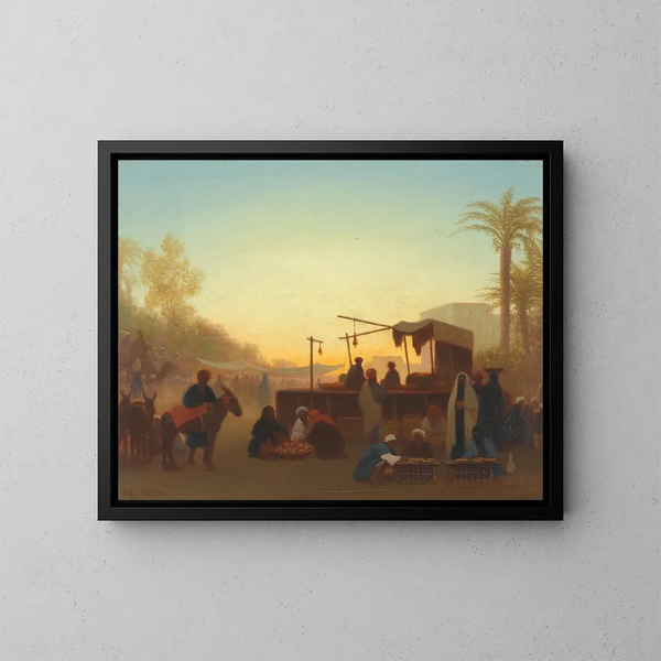 Marche au Caire - Charles Théodore Frère — kehystetty taideteos seinällä