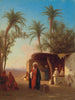 Village dans le désert algérien - Charles Théodore Frère — näkymä teoksesta