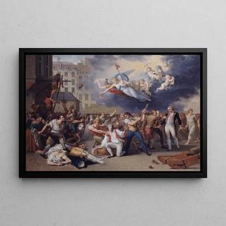Charles Thvenin - Le marquis de Pelleport 17541807 tente en vain de sauver le major de la Bastille AntoineJrme de LosmeSalbray le 14 juillet 1789.webp
