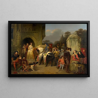 Charles Tilmont - Le dpart de Marie de Bourgogne pour la chasse aux faucons.webp