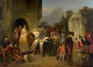Charles Tilmont - Le dpart de Marie de Bourgogne pour la chasse aux faucons.webp