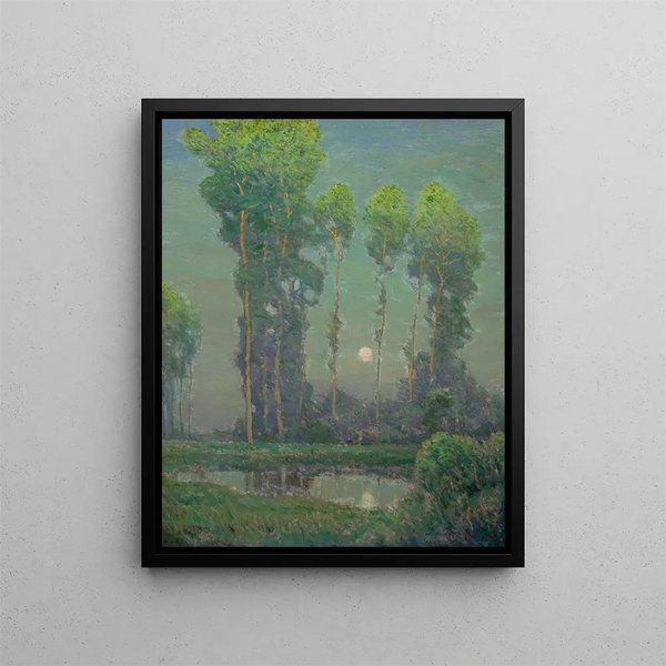 Lever de lune à Montigny - Charles Warren Eaton — kehystetty taideteos seinällä