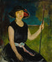 Le chapeau noir - Charles Webster Hawthorne — näkymä teoksesta