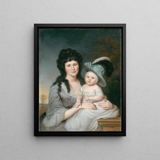 Charles Willson Peale - Mrs John Nicholson Hannah Duncan and John Nicholson Jr.webp