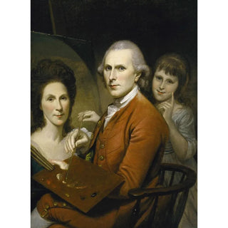 Charles Willson Peale - SelfPortrait With Angelica And Portrait Of Rachel.webp