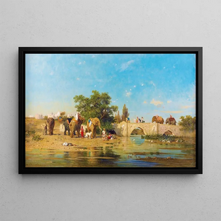 Charles de Tournemine - Elephants By A River.webp