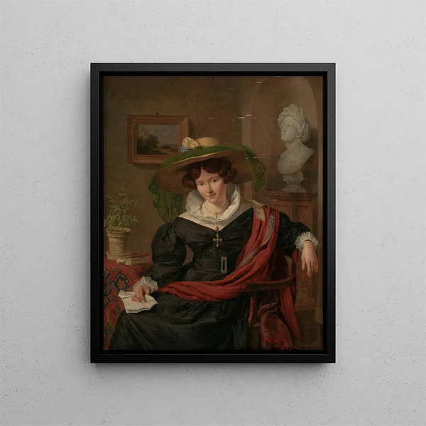 Charles van Beveren - Portrait of Carolina Frederica Kerst Wife of Louis Royer.webp