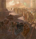 Chasser les marchands du temple - Gaetano Previati — näkymä teoksesta